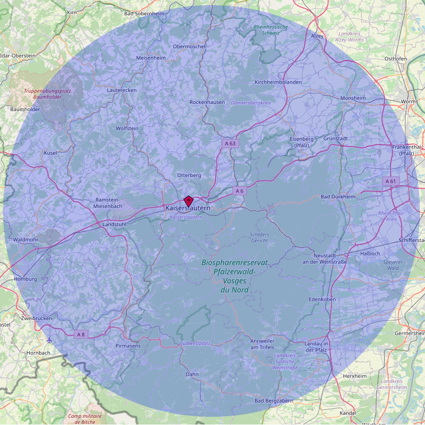 Karte KL und Umgebung